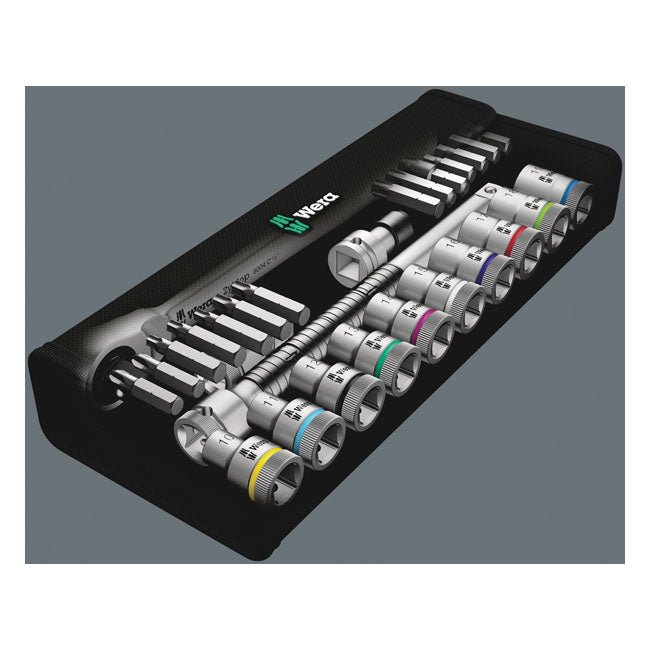 Wera Zyklop Metal Ratchet Switch Kit 1/2" Drive Metric Sizes – Torx®; Hex Head (Allen Heads) and…