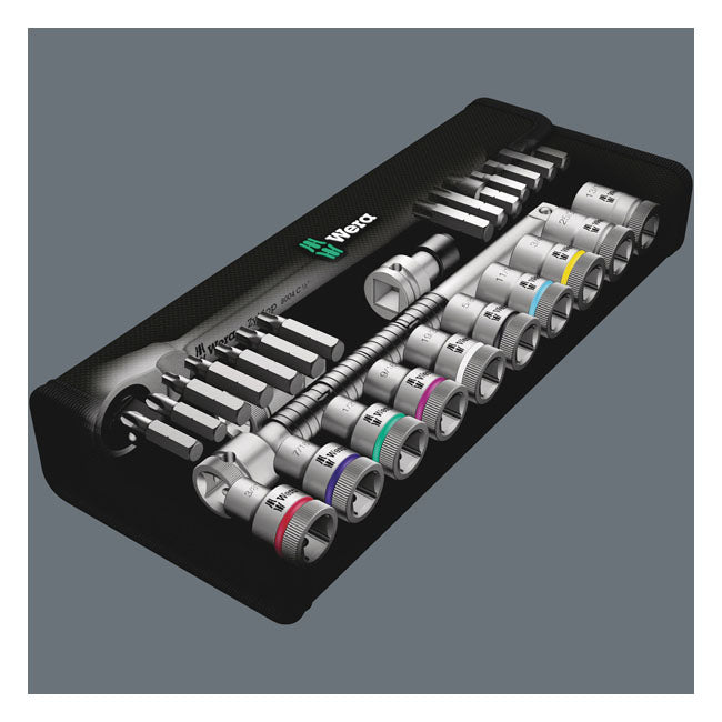 Wera Zyklop Metal Ratchet Switch Kit 1/2" Drive US Sizes – Torx®; Hex Head (Allen Heads) and…