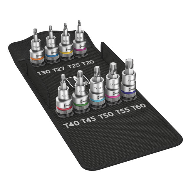 Wera Zyklop 1/2" Drive Torx Socket Bit Set Holding Function – Torx® Screws
