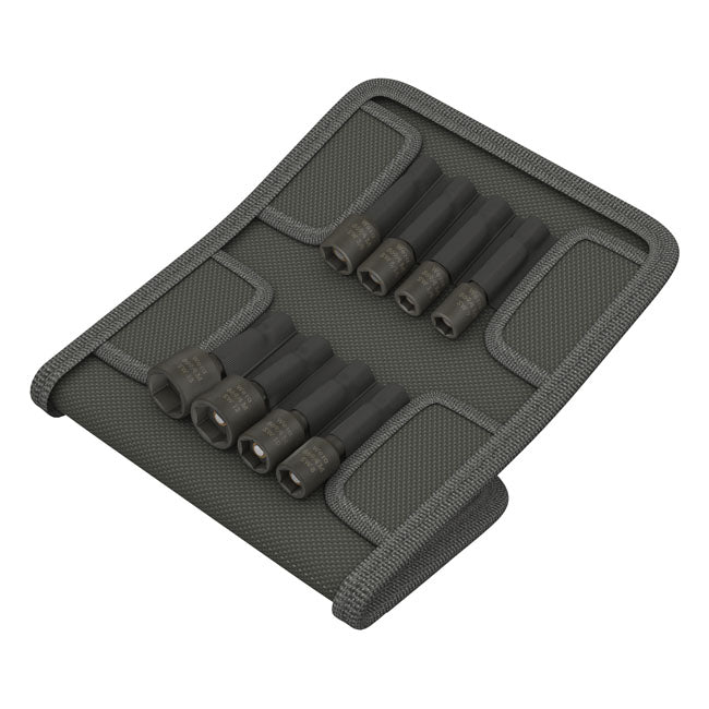 Wera 1/4" Drive Nutsetter Set with Belt Pouch – 7;8;10;12;13mm and 1/4"; 5/16"; 3/8" Hex…
