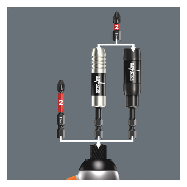Wera 1/4" Bit Holder Impaktor – 1/4" Drive DIN ISO 1173-C 6.3 Bits