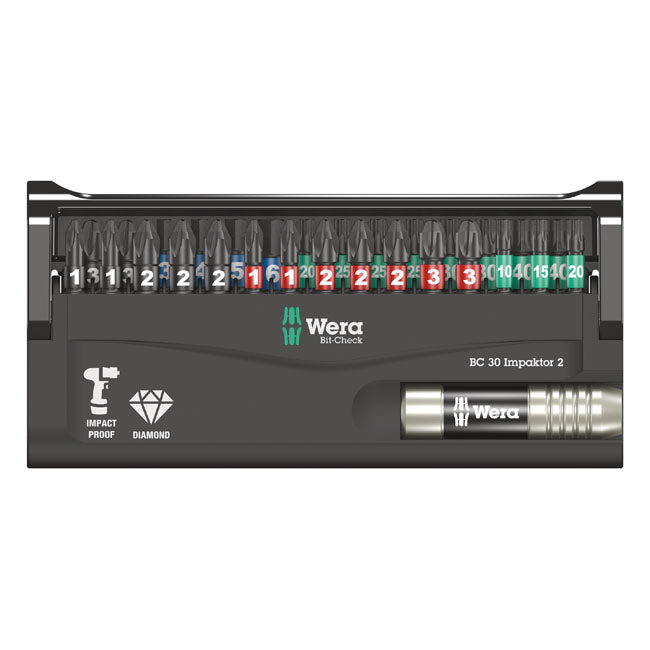Wera Bit-check 30 Pcs. Kit Impaktor 2 – Phillips; Pozidriv; Torx® Screws and Hex…