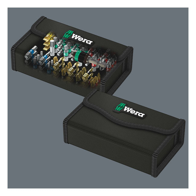 Wera Bit Assortment 60 Pcs. and Rapidiaptor Bit Holder – Phillips; Pozidriv; Torx®; Slotted…