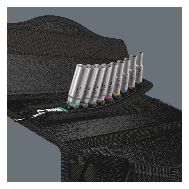 Wera Socket Belt with Hex Deep Sockets - Metric – 1/4" Drive