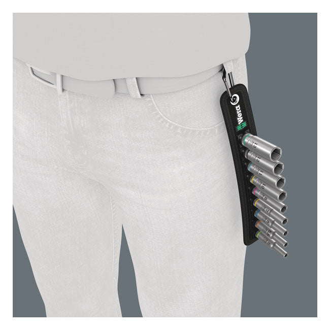 Wera Socket Belt with Hex Deep Sockets - Metric – 1/4" Drive