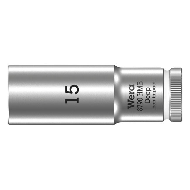 Wera Deep Socket Size 15mm – 3/8" Drive