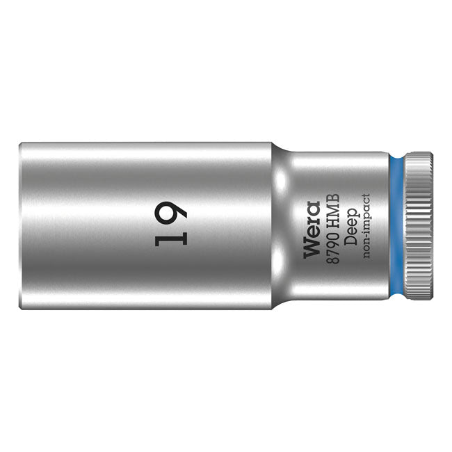 Wera Deep Socket Size 19mm – 3/8" Drive