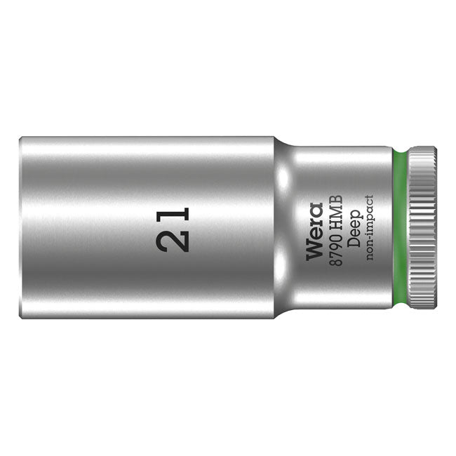 Wera Deep Socket Size 21mm – 3/8" Drive