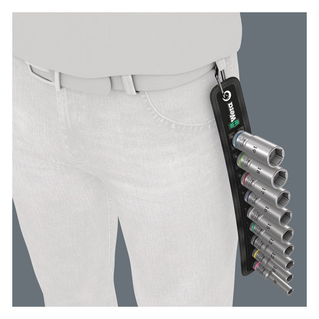 Wera Socket Belt with Hex Deep Sockets - Metric – 3/8" Drive