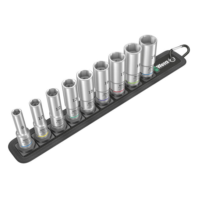 Wera Socket Belt with Hex Deep Sockets - Metric – 3/8" Drive