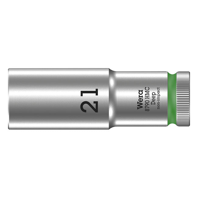 Wera Deep Socket Size 21mm – 1/2" Drive