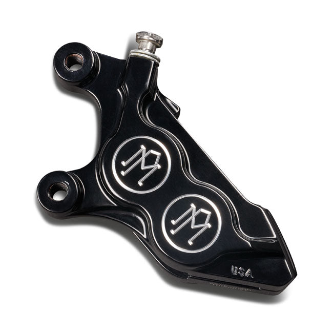 Performance Machine 4-P 08-Up 125x4B Caliper. Bolt-on, Left Front. Black CC – 2015–2026 Softail; 2008–2026…