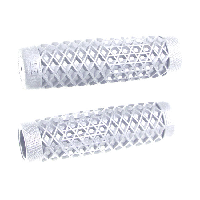 ODI Vans/Cult, Waffle Grips 1'''' (25mm), White – 1974–2025 H-D with 1" Diameter Grip Area
