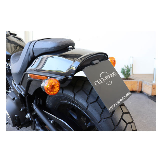 Cult-Werk Center License Plate Bracket. Black – 2018–2024 Softail Fat Bob: 2018–2020…