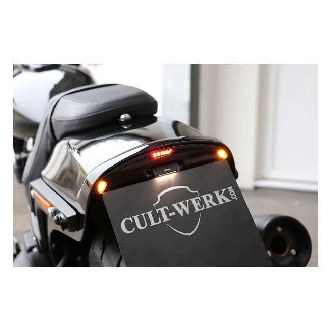 Cult-Werk License Plate Bracket. 2-1 Taillight/Brake Light – 2018–2024 Softail Fat Bob: 2018–2020…