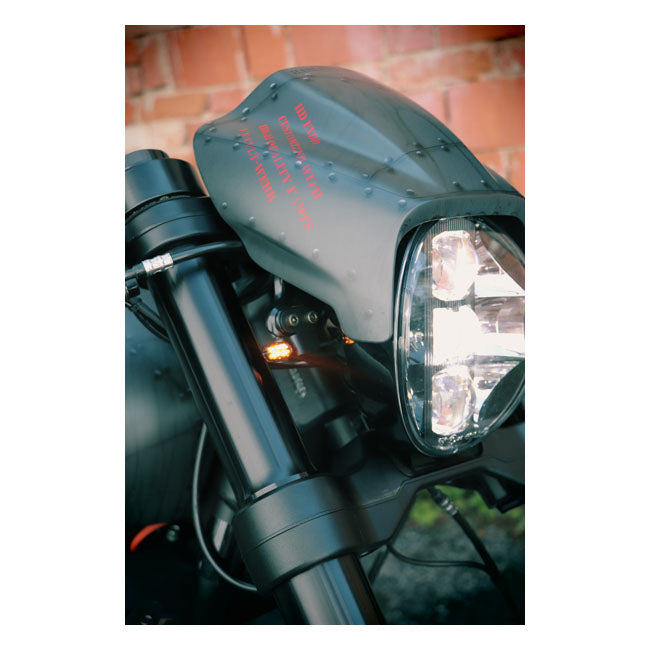 Cult-Werk Front Turn Signal Brackets. Black – 2019–2020 Softail FXDRS 114