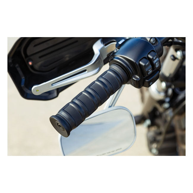 Kuryakyn Dillinger Grips. Satin Black – 1996–2022 H-D with Dual Throttle Cables
