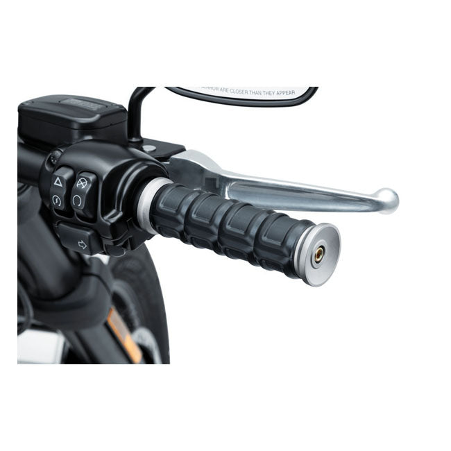 Kuryakyn Dillinger grips. Silver 08-21 H-D with e-throttle (excl. 18-21 FLTRXSE)