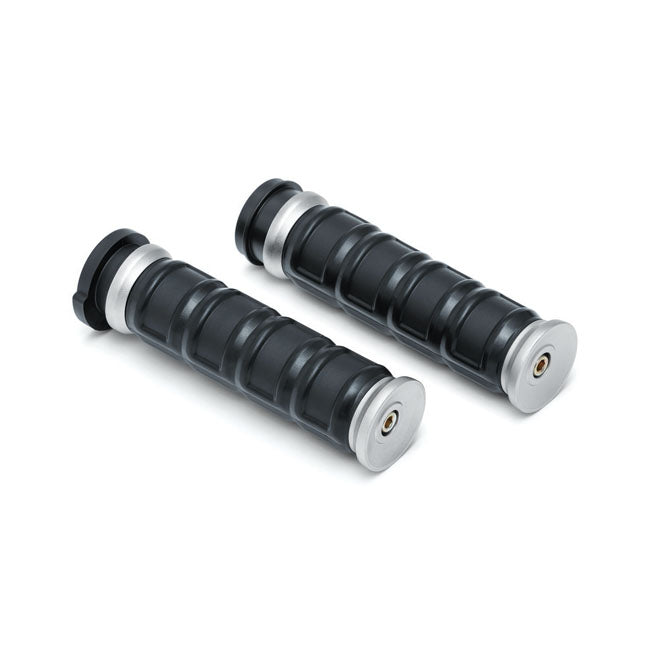 Kuryakyn Dillinger grips. Silver 08-21 H-D with e-throttle (excl. 18-21 FLTRXSE)