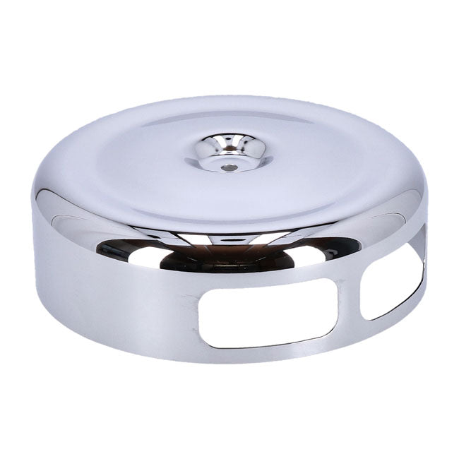Mikuni HSR42 Air Cleaner Cover (with Cut-out). Chrome