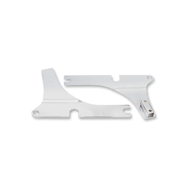 Cycle Visions Rigid Sissy Bar Side Plates. Chrome – 2013–2017 FXSB