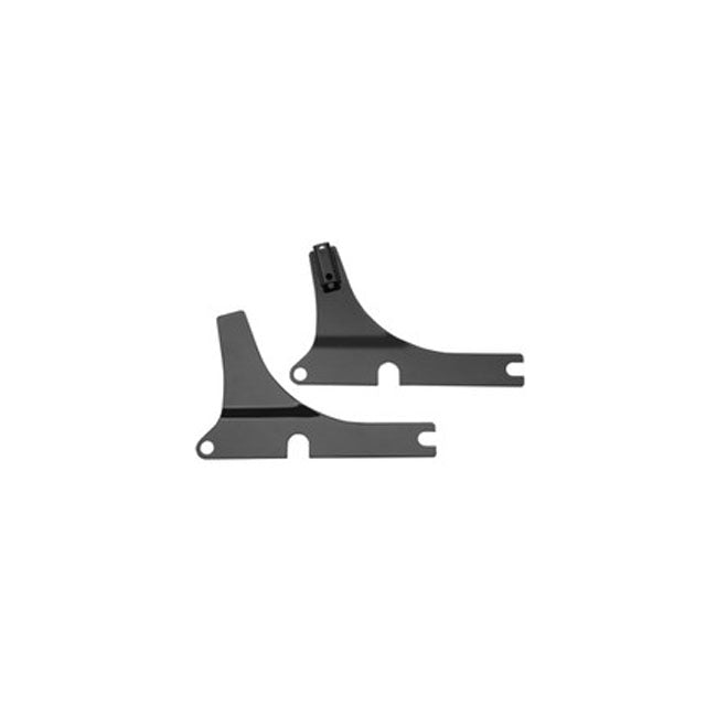 Cycle Visions Rigid Sissy Bar Side Plates. Black – 2013–2017 FXSB
