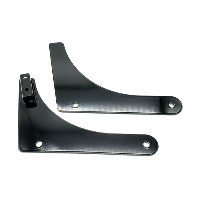 Cycle Visions Rigid Sissy Bar Side Plates. Black – 2018–2021 FLHC Heritage Classic 107…