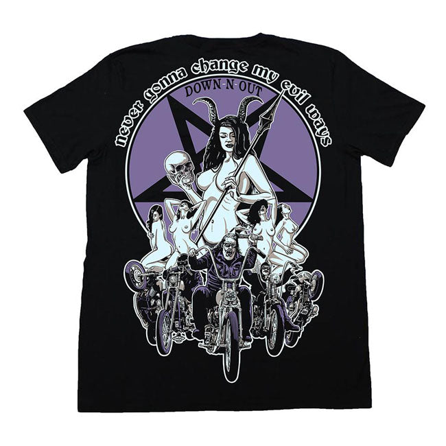Down-N-Out Evil Ways T-Shirt Black – S