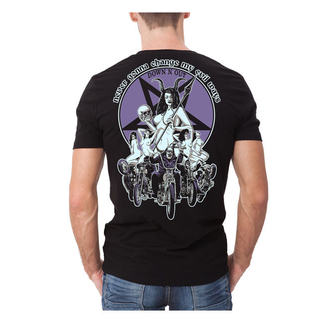 Down-N-Out Evil Ways T-Shirt Black – S