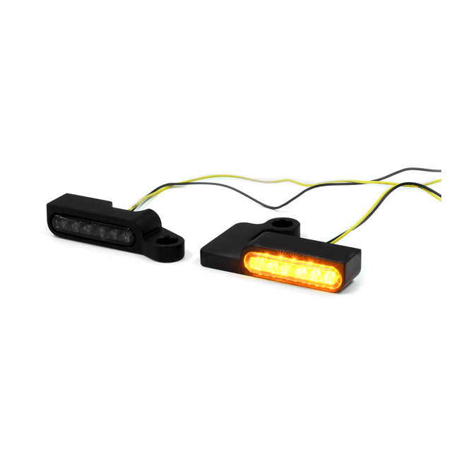 Zieger Below Bar LED Turnsignals # 1, Black – Hydraulic Clutch: 2009–2016 FLT/Touring…
