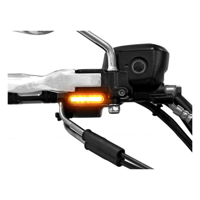 Zieger Below Bar LED Turnsignals # 1, Black – Hydraulic Clutch: 2009–2016 FLT/Touring…