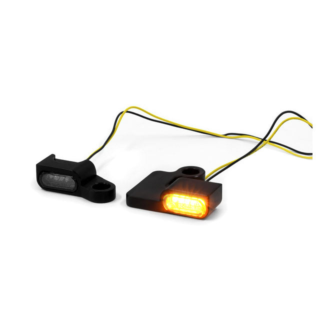 Zieger Below Bar LED Turnsignals # 2, Black – Hydraulic Clutch: 2009–2016 FLT/Touring…