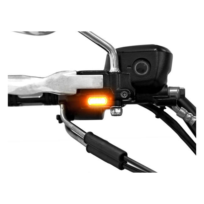 Zieger Below Bar LED Turnsignals # 2, Black – Hydraulic Clutch: 2009–2016 FLT/Touring…