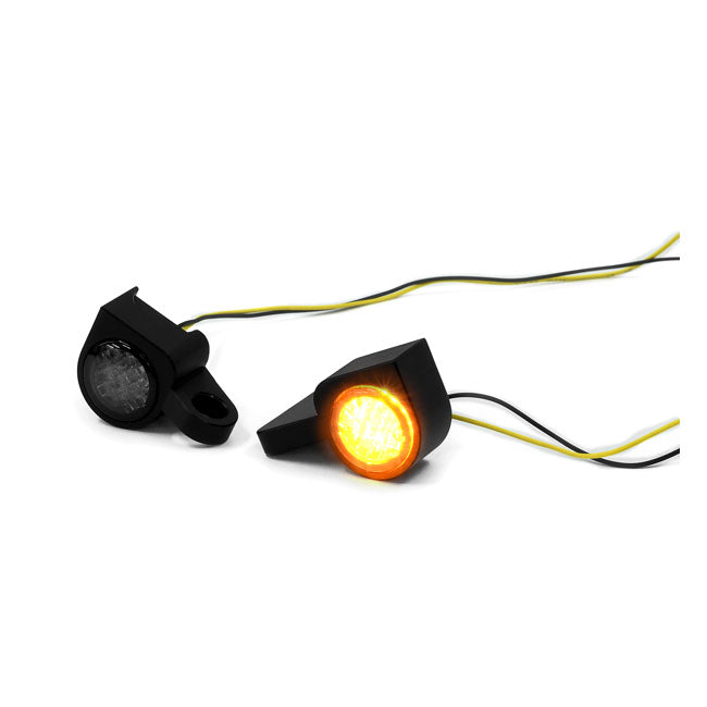 Zieger Below Bar LED Turnsignals # 4, Black – Hydraulic Clutch: 2009–2016 FLT/Touring…