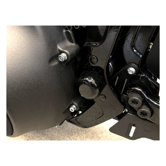 Killer Custom Swingarm Axle Cover Set. Gloss Black – 2018–2025 Softail
