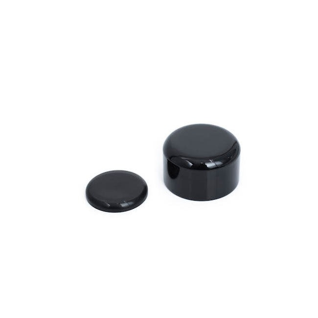Killer Custom Swingarm Axle Cover Set. Gloss Black – 2018–2025 Softail
