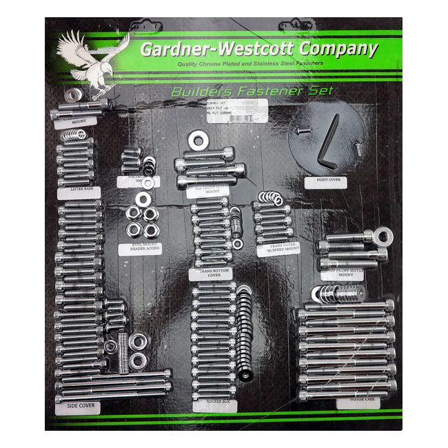 Gardner-Westcott Builders Fastener Set. Chrome – 2017–2025 FLT/Touring