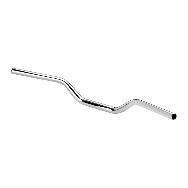 Biltwell 1" handlebar Tracker Mid 1-1/8" O/S chrome 82-22 H-D (excl. 08-22 e-throttle models) with 1-1/8" diameter risers
