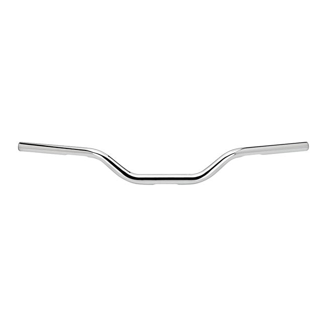 Biltwell 1" handlebar Tracker Mid 1-1/8" O/S chrome 82-22 H-D (excl. 08-22 e-throttle models) with 1-1/8" diameter risers