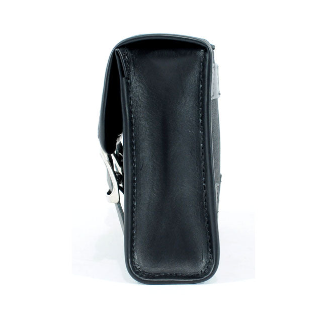 Longride ''Mini'' Waxed Cotton Saddlebag. Black – Universal