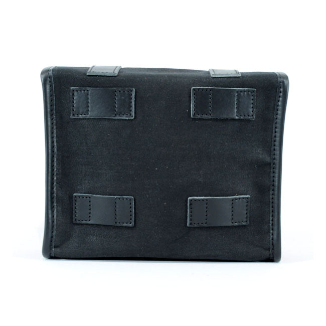 Longride ''Mini'' Waxed Cotton Saddlebag. Black – Universal