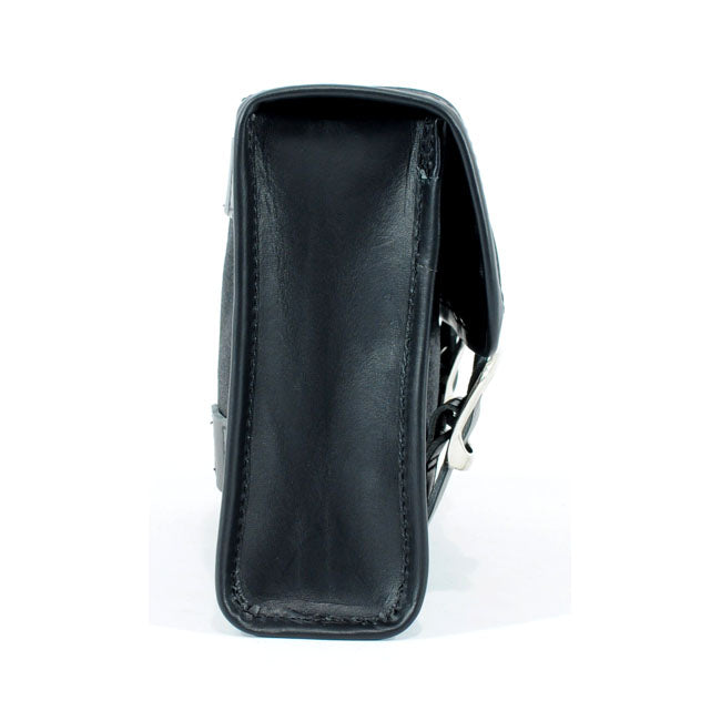Longride ''Mini'' Waxed Cotton Saddlebag. Black – Universal