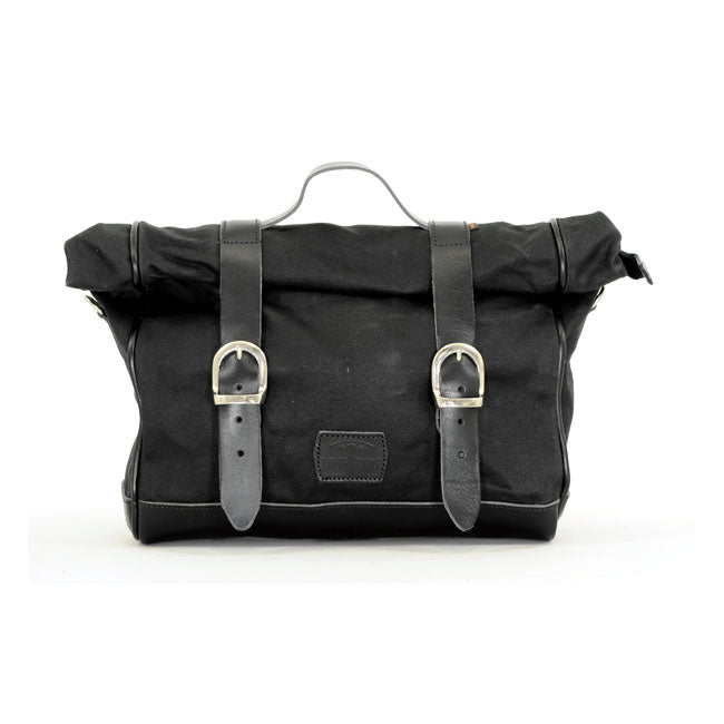 Longride ''Old Chopper'' Waxed Cotton Saddlebag. Black – Universal