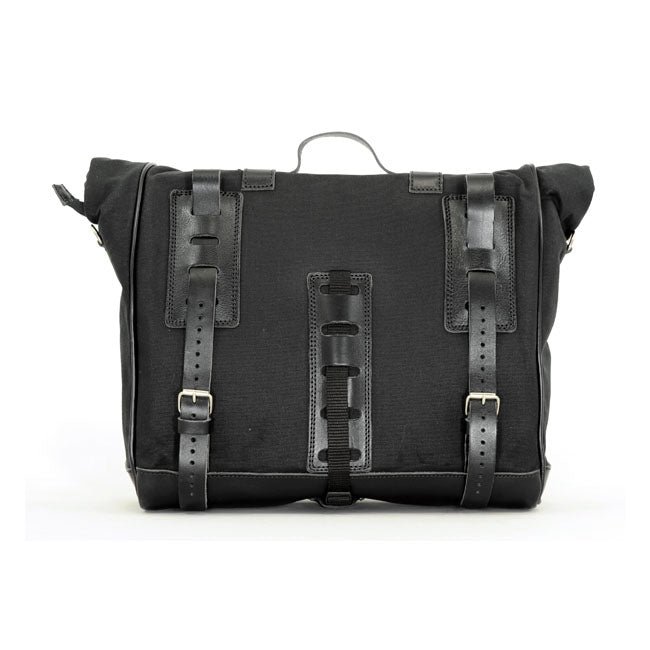 Longride ''Old Chopper'' Waxed Cotton Saddlebag. Black – Royal Enfield: Interceptor 650; Royal…