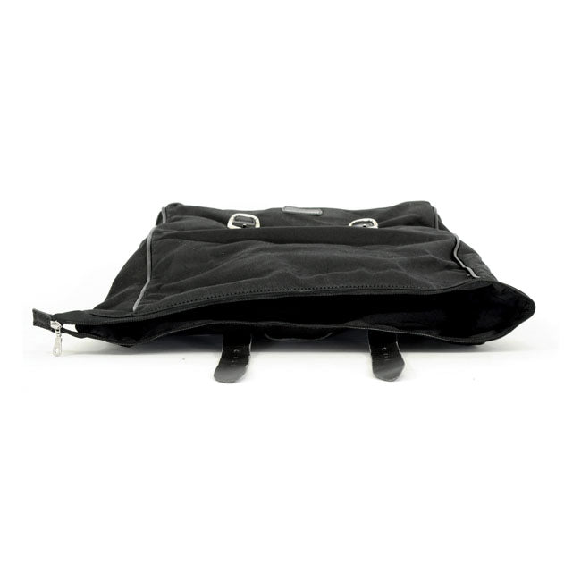 Longride ''Old Chopper'' Waxed Cotton Saddlebag. Black – Royal Enfield: Interceptor 650; Royal…