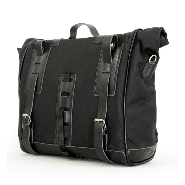 Longride ''Old Chopper'' Waxed Cotton Saddlebag. Black – Royal Enfield: Interceptor 650; Royal…