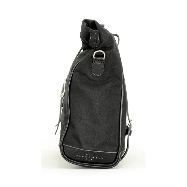 Longride ''Old Chopper'' Waxed Cotton Saddlebag. Black – Royal Enfield: Interceptor 650; Royal…