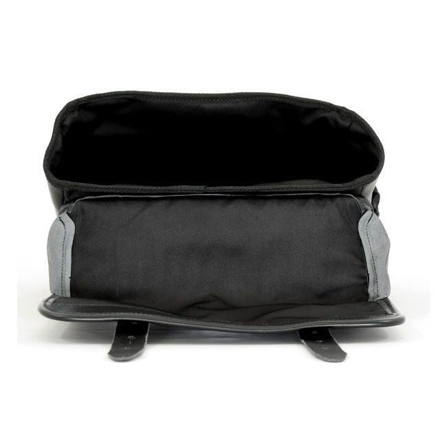 Longride ''Classic'''' Waxed Cotton Saddlebag. Black – Universal