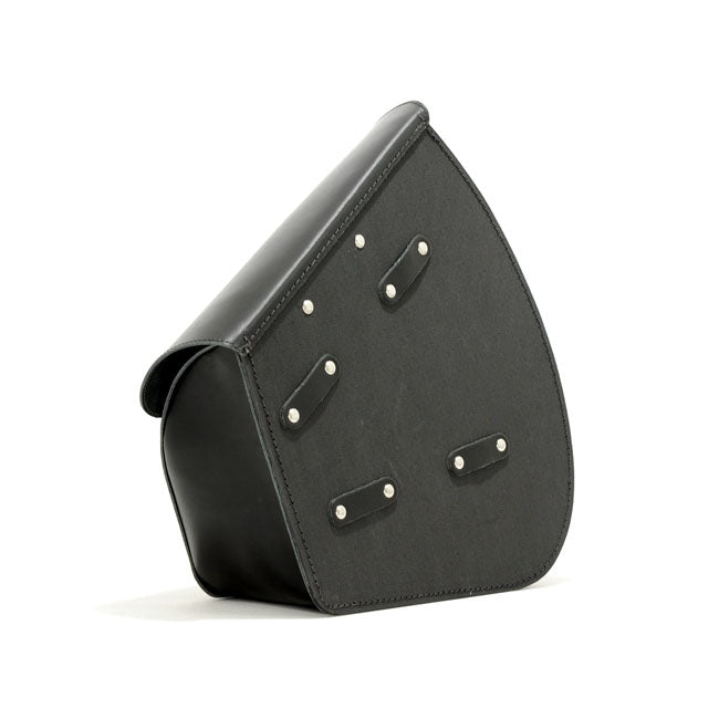 Longride Swingarm Bag. Smooth, Black Leather. 11.6 Liter – 2018–2025 Softail