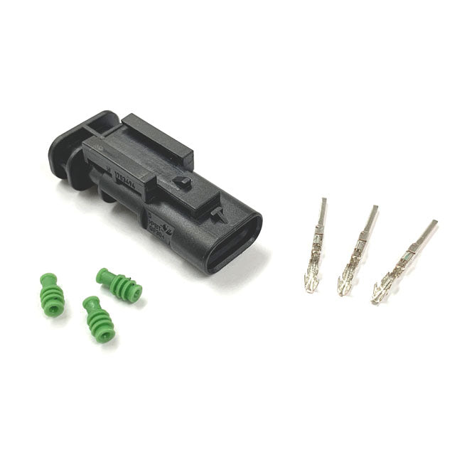 Namz AMP Rear Fender Harness Connector Kit. Male. 3-Pin – Various 2017–2026 Softail; Touring; RA…